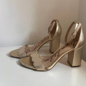 8W Sam Edelman Gold Heels